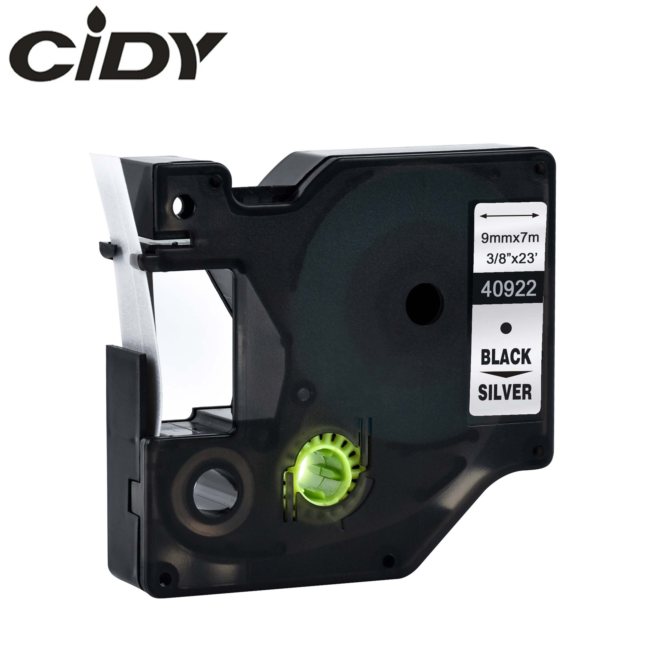 CIDY Multicolor 40913 40918 40910 9mm black on white label tape Compatible Dymo D1 manager 45013 FOR DYMO LM160 LM280 DYMO PNP: 9mm black on silver