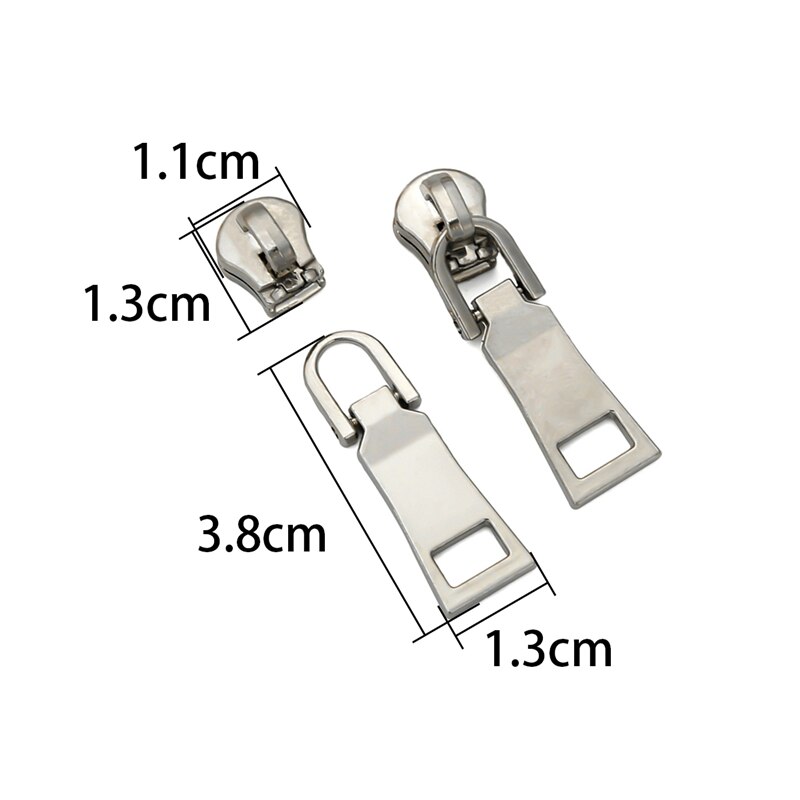2Pc Detachable Metal Zipper Pullers for Zipper Sliders Head Zippers Repair for Backpack Coat Tab DIY Sewing Accessories: 12