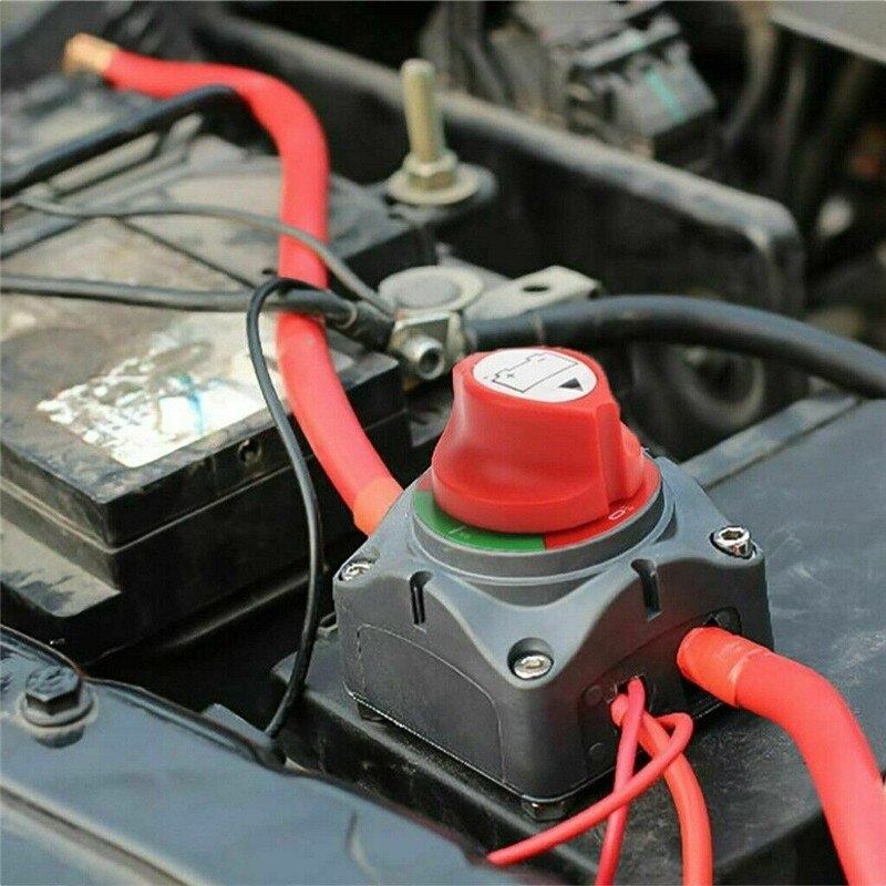 12V Battery Isolator Disconnect Rotary Switch Cut on/Off AUTO -Removable Knob Marine Battery Isolator Cut Off Kill Switch Boat