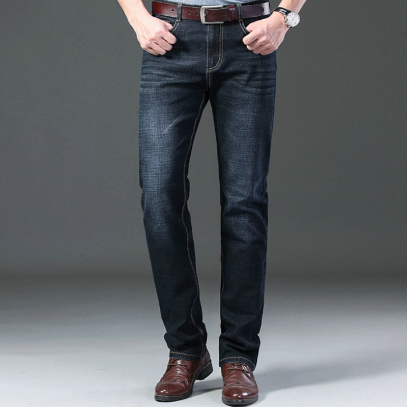 Mens Jeans Smart Casual Men Denim Pants Comfortable Jeans Pants Men Streetwear Straight Denim Trousers Blue Jeans