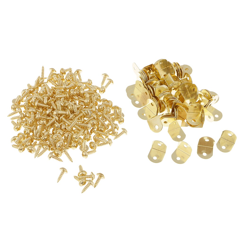 100 Pcs Mini L Shape Corner Brace Plate Picture Frame Angle Bracket 12x12 Mm