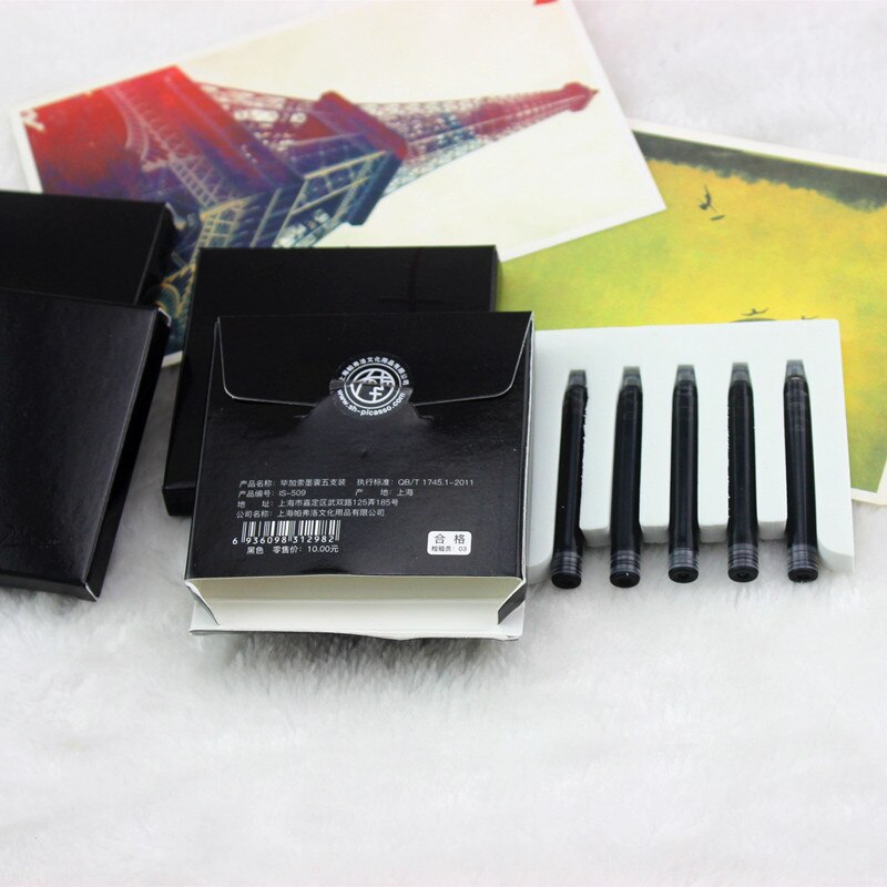 20 Picasso Fountain Pen Ink International Standard Cartridge Black