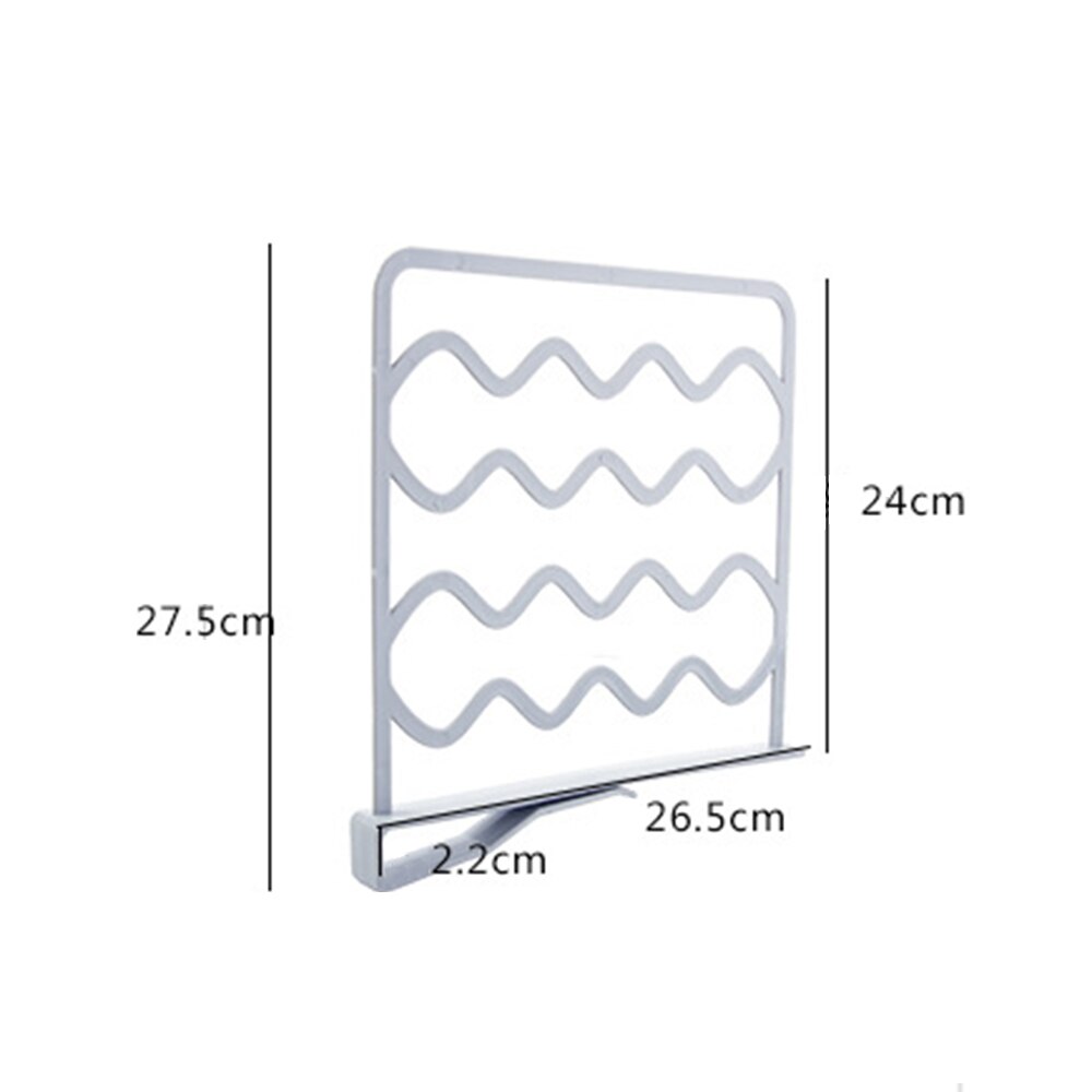 1Pc Plastic Shelf Divider Wardrobe Storage Layered Separator Plate Fender Closet Shelves For Box Warwdore Clothing Organizer: 24x27.5cm