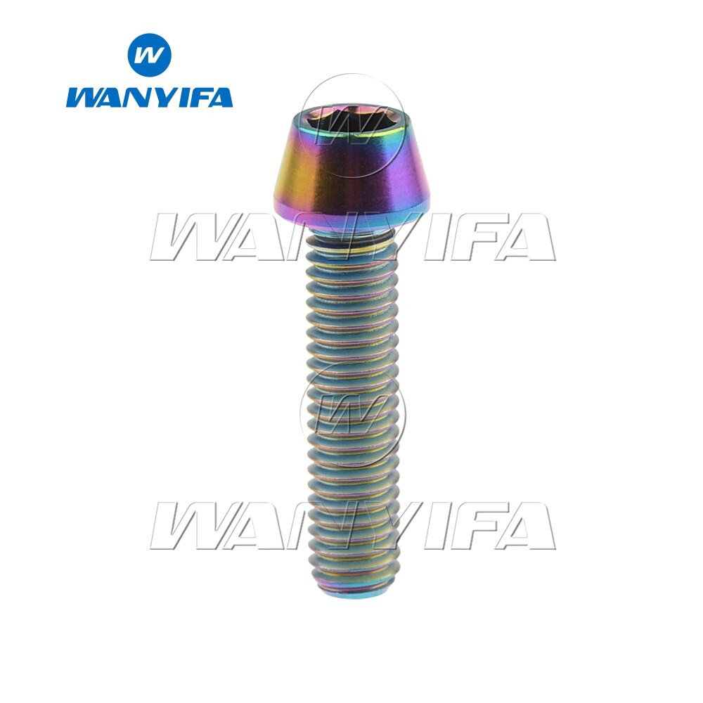 Titanium bouten ti schroef conische kop  m6 x 10 15 16 18mm fietsbouten fietsbouten voor fietsonderdelen fietsstuurpen