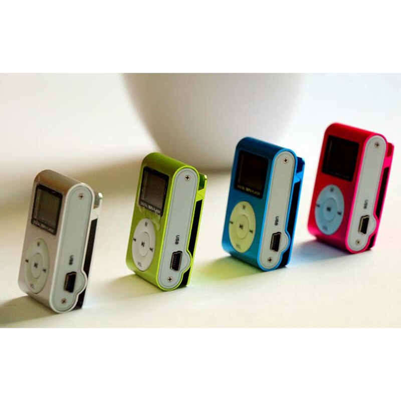 Mini Mp3 Speler Pocket Audio Usb Clip MP3 Speler Lcd-scherm Ondersteuning 32 Gb Micro Sd Tf Card Radio Walkman lied Ondertitels 6 Kleuren