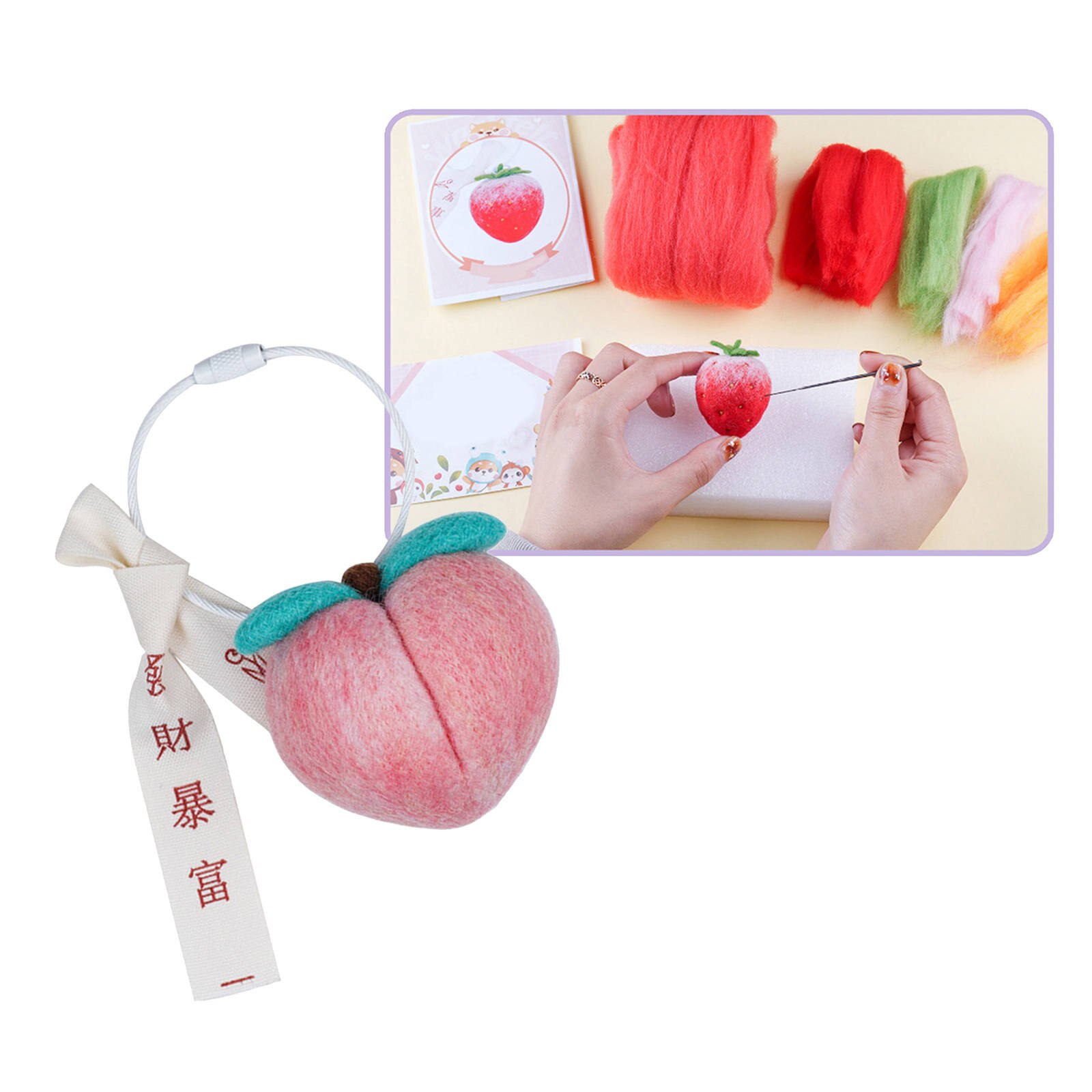 Kit de iniciación de fieltro de aguja, suministros de lana, Material de artesanía sin acabado, para niños y adultos
