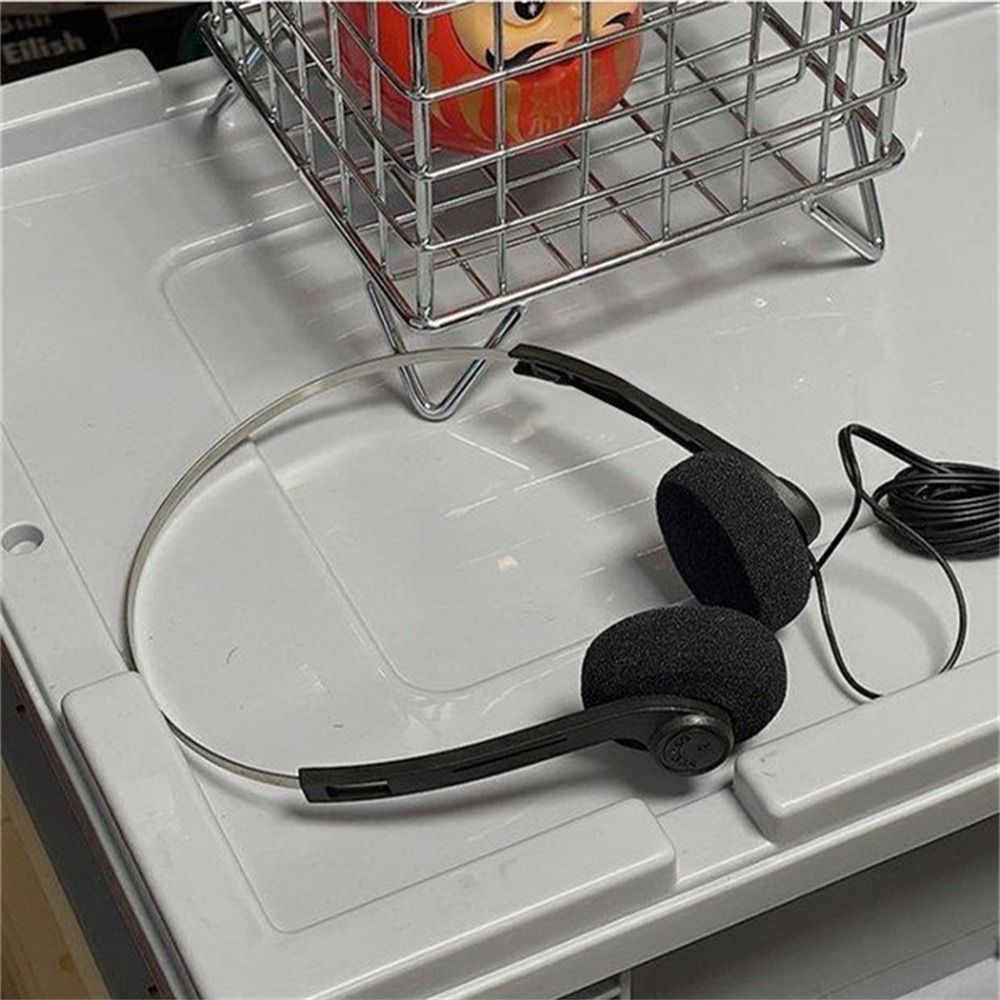 Mode over het oor beugel hoofdtelefoon bedraad vintage retro gevoelens hoofdtelefoon 3,5 mm 80s 90s muziek mp3
