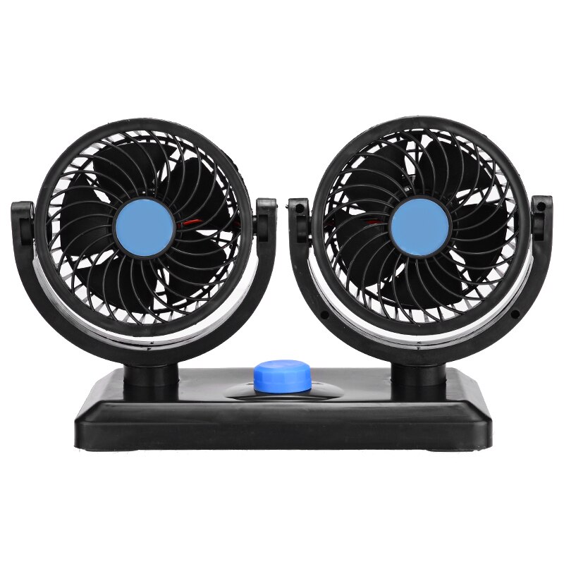 1Car Cooling Fan Adjustable Speed 12V Dash Car Van Interior Cooling Fan Summer Dual Head Coolers 20.5 * 14 * 9.5cm