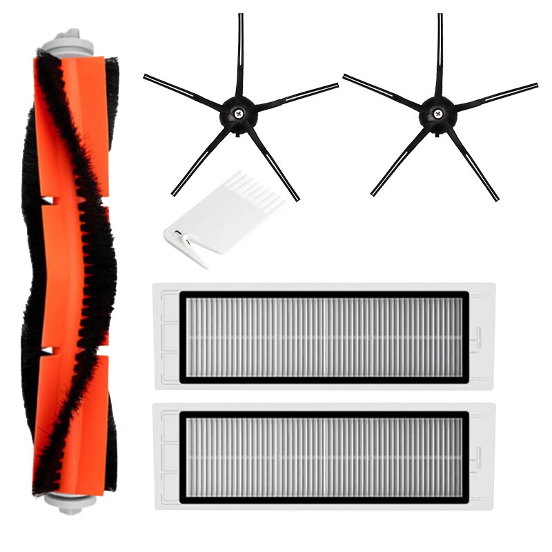 Accessoires pour aspirateur Xiaomi Roborock S6/S5/MAX/S60/S65/S50/S55/E25/E35, brosse principale, brosse latérale noire, filtre HEPA, pièces détachées: K