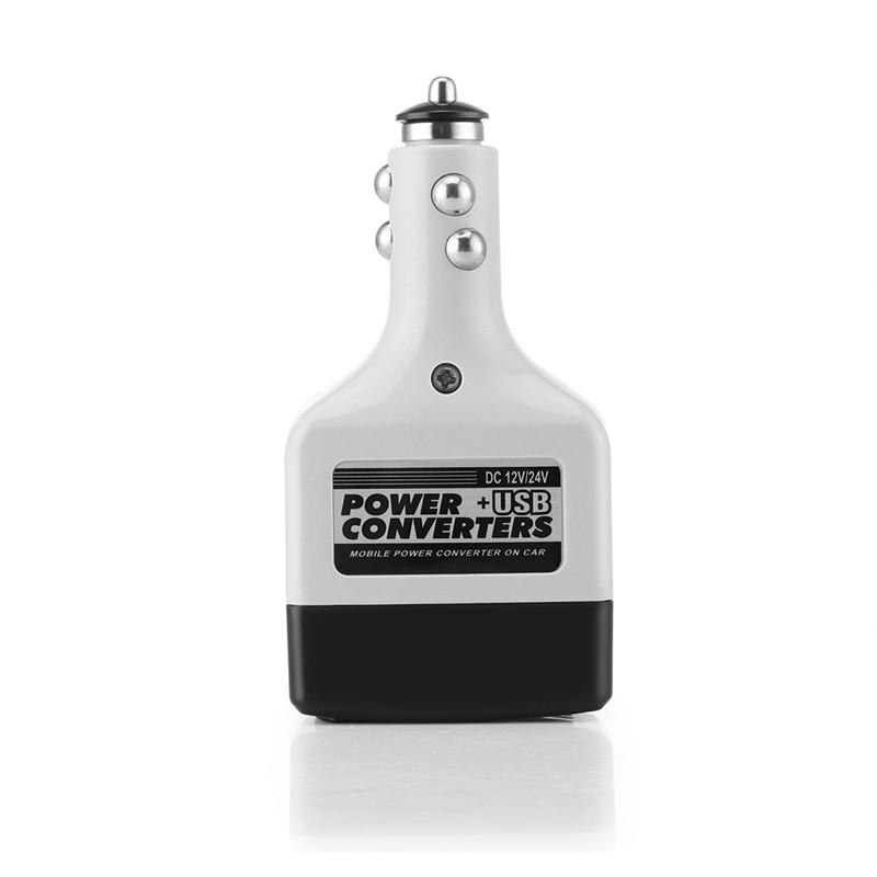 Onever-convertidor/inversor de potencia para coche, potencia de onda sinusoidal modificada de 6W, CC de 12V a ca de 220V, con salida USB para Smartphone, tableta y MP3