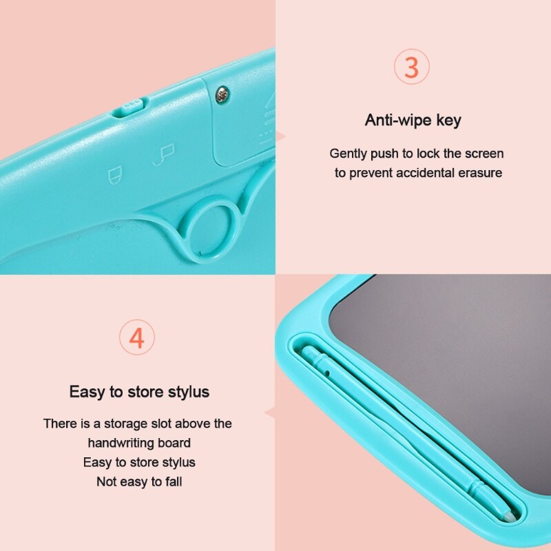 Kids Doodle Learning Graffiti Board Handwriting Pad LCD Kids Hand-painted Board