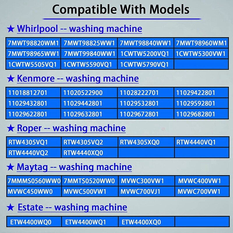 W10144820 Washer Water Inlet Valve Washing Machine Replacement Part Compatible For Kenmore Whirlpool Replaces