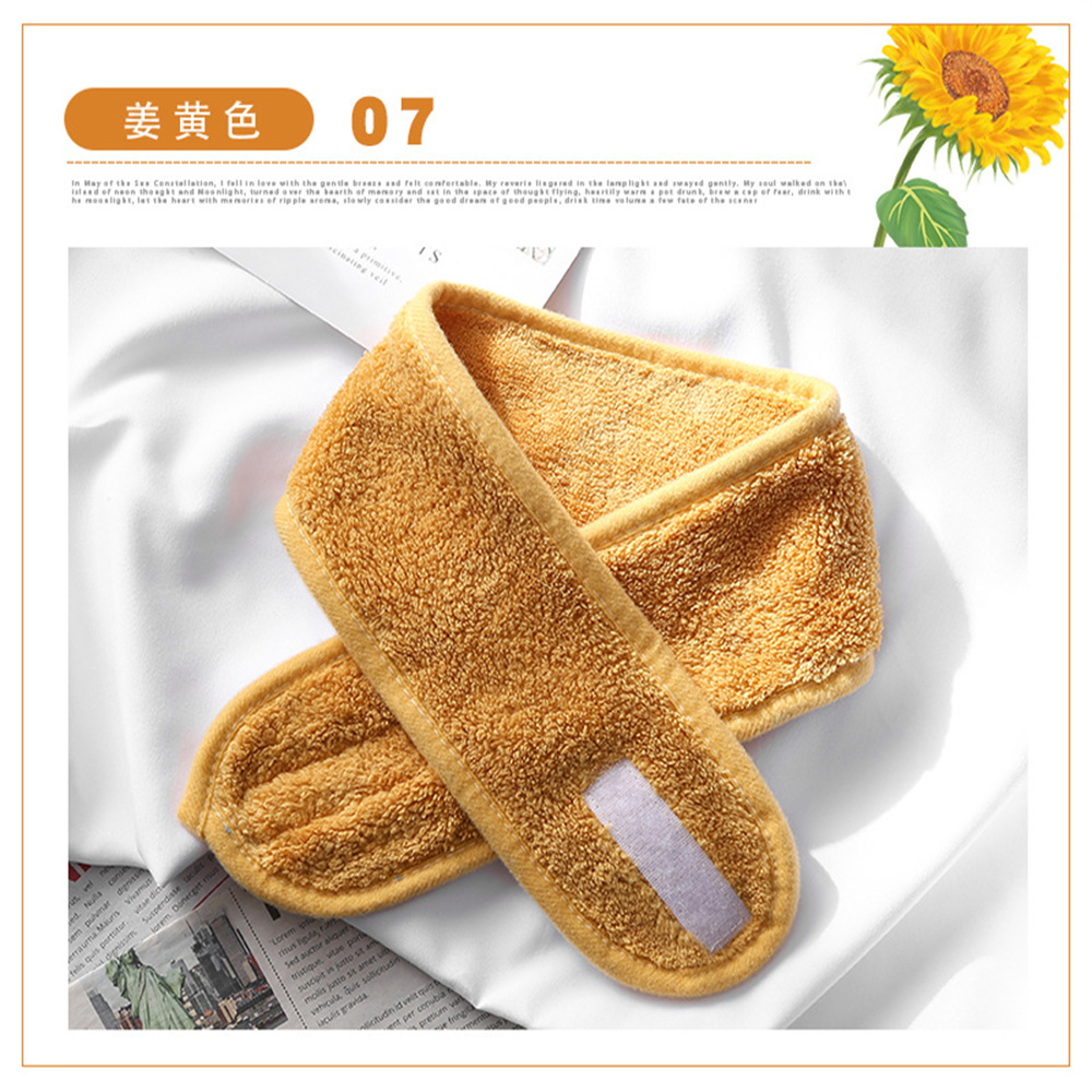 1pc Spa Makeup Soft Toweling Hairband Women Non-Slip Adjustable Sports Headband Yoga Bath Shower Wide Head Band: Red