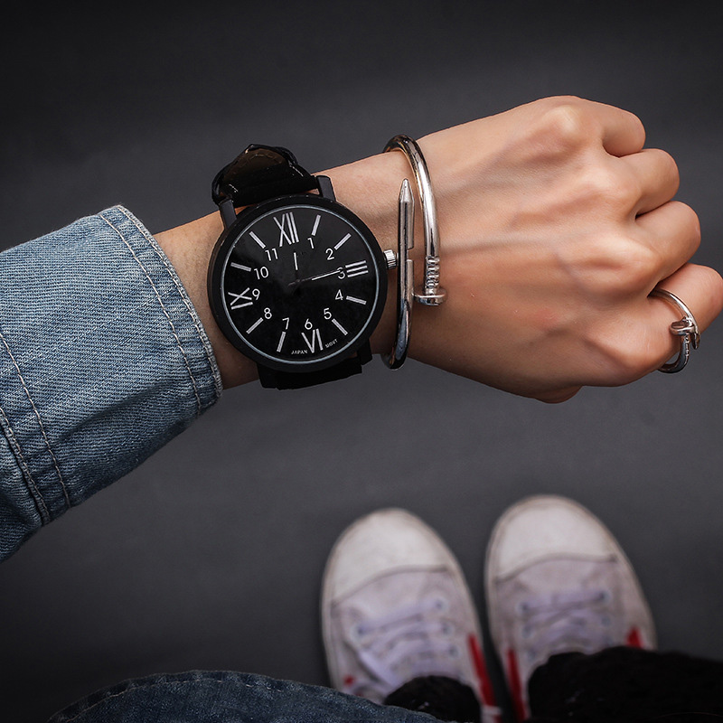 Romantisk stor urtavla läderband söt armbandsur kvarts klockor kvinnor klocka relogio feminino