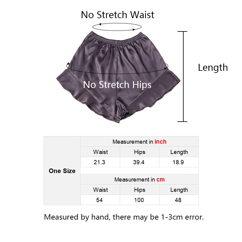 Dame Nahtlose Kräuselte Sicherheit Hosen dehnbar Reine Farbe Dünne Atmungsaktive kurze Hose Glänzend Satin- Stoffe Elastische Taille Französisch Unterhose
