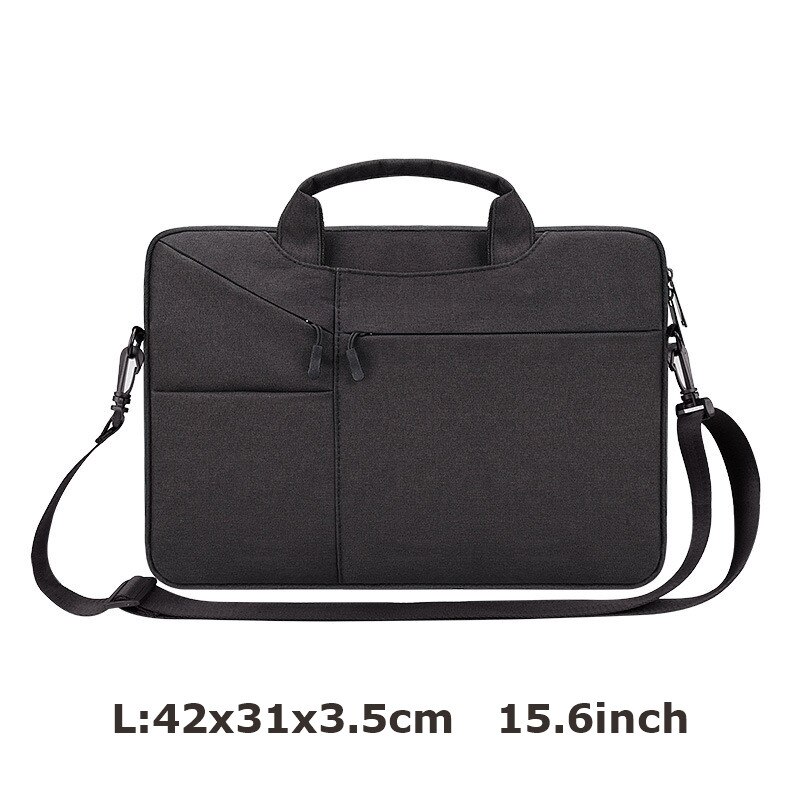 Wodoodporna torba na laptopa kobiety mężczyźni 13.3 15.6 16 cal Case dla Macbook Air Pro torby dla Xiaomi Acer Notebook ziper rękawem pokrywa: 5-L