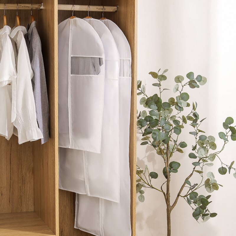 Dust-proof Cover for Suit Non-woven Cloth Visible Transparent Window Clothing Dust Proof Jacket Cover Clothes Bag Protection Bag