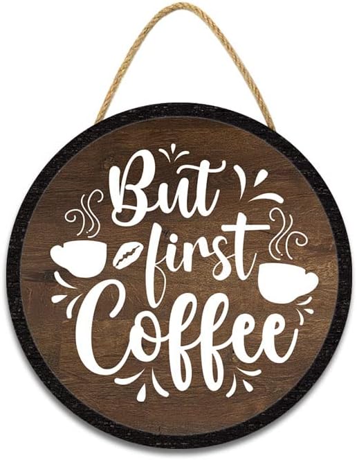 Kaffeeschilder, Dekor für Kaffeebar, Holz, Bauernhaus, Wandschild, Dekor für Küche, Zuhause, Büro, Café, Kaffeestation, Einweihungsgeschenk: 20x30cm / Rose Rot
