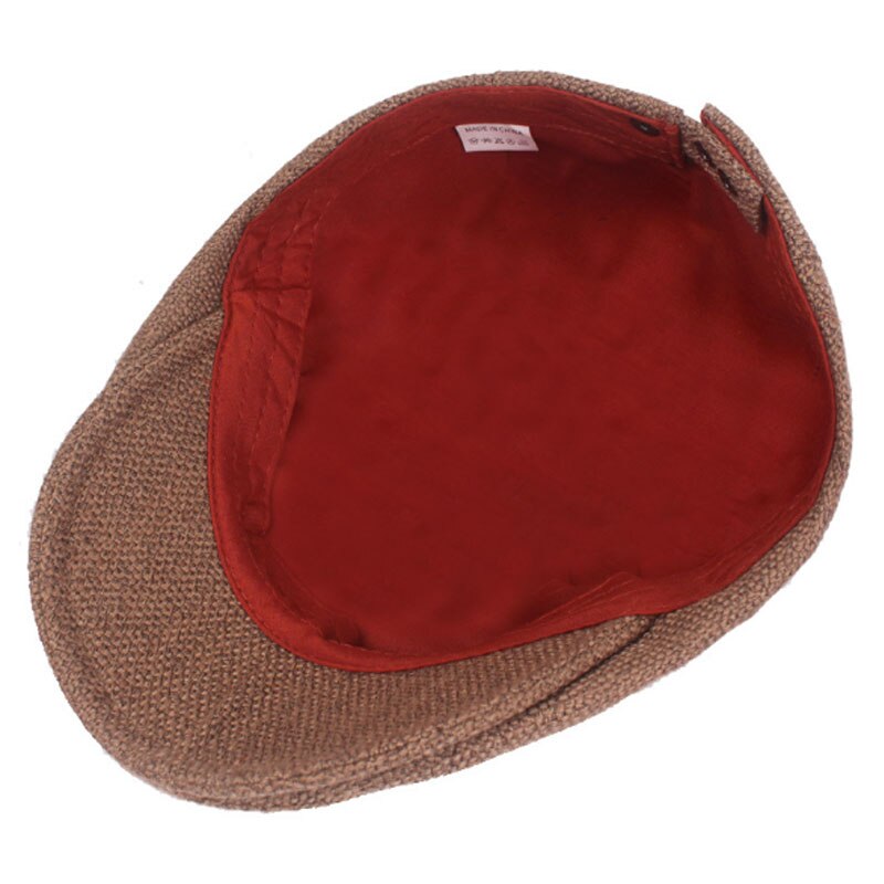 Mænd kvinder bomuld linned baretter sombrero hombre udendørs rejser solid gatsby cap vedbend hat kørsel flad cabbie newsboy hue