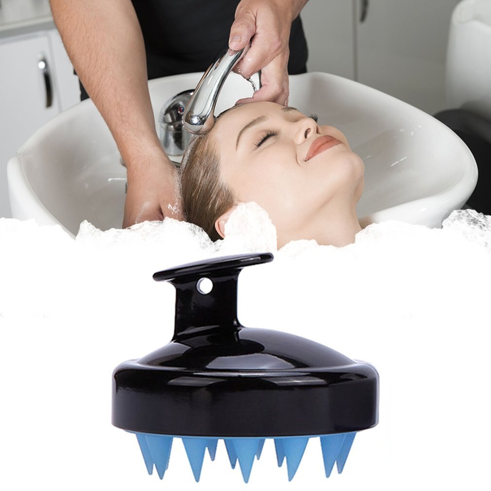 Multifunktionel Silikone Shampoo Børste Hovedbund Massage Børste Hårvask Kam Brusebad Børste