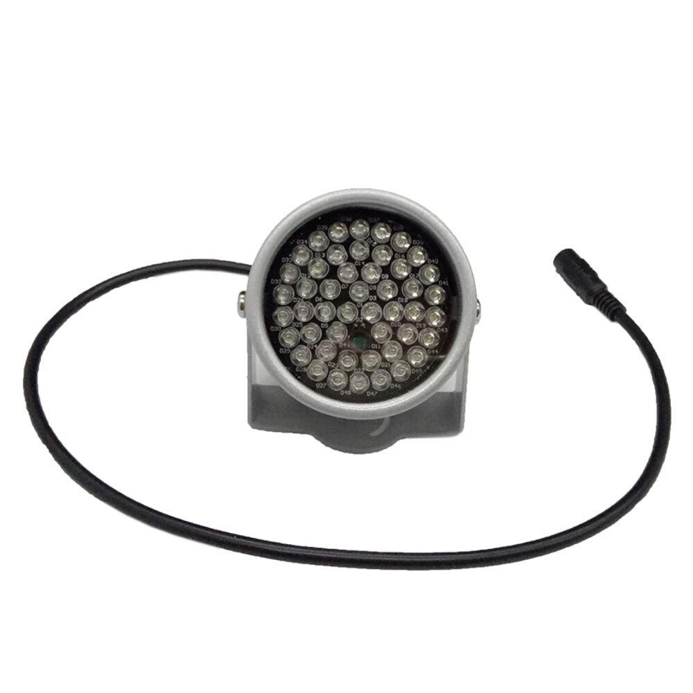 Evolylcam-Iluminación LED infrarrojo IR de 850nm, 48 LEDs, visión nocturna, luz de relleno CCTV para cámara IP de seguridad, Metal, cúpula gris, resistente al agua