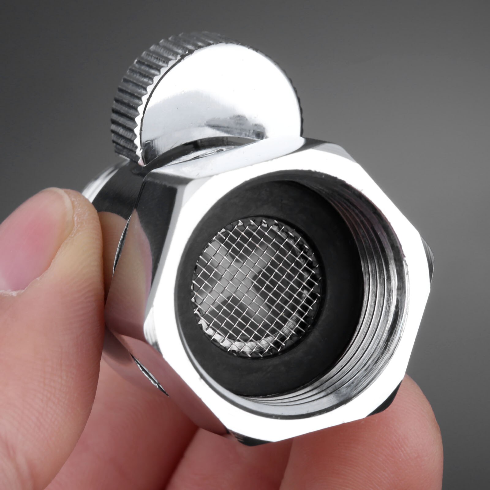 Shower Flow Control Valve Water Pressure Reducing Controller Hand Held Sprayer Head Shut Off Stop Switch