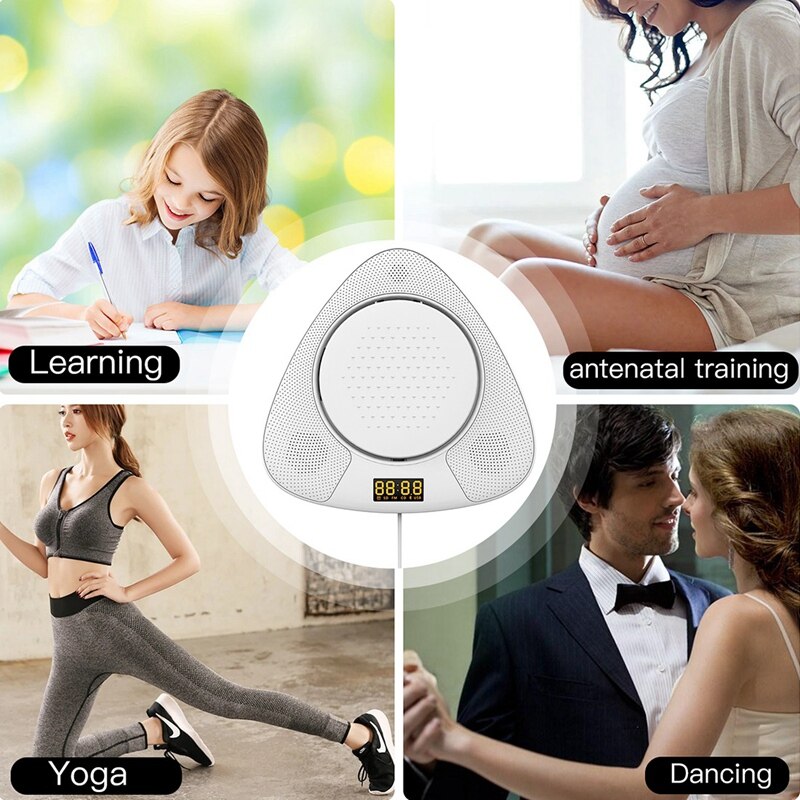 CD Player Wall-Mounted Bluetooth Portable Home Audio with Remote Control FM Radio Built-in HiFi Speakers USB MP3