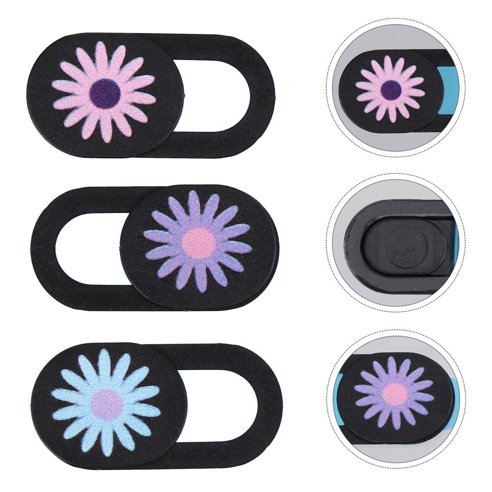 3pcs Flower Webcam Cover Slider Laptop Camera Cover Lid Tablet Privacy Cover Peeping Chrysanthemum Privacy Cover Set