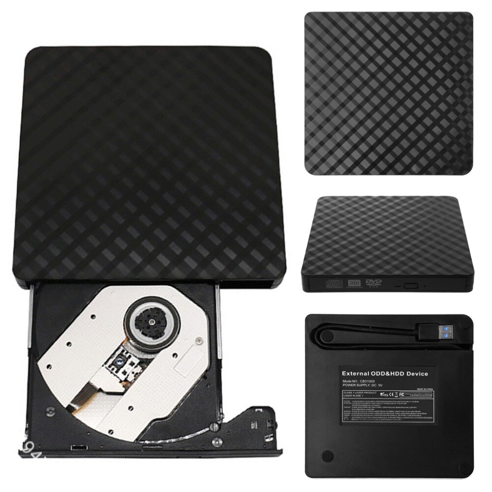 Unidad de Dvd portátil USB 3,0 ultradelgada, óptica ODD, grabadora de DVD, transferencia de fecha de 5Gbps, para PC móvil y portátil