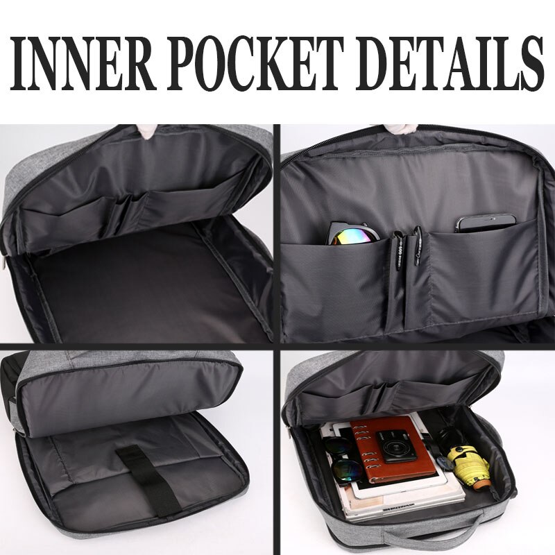 Männer Frauen USB Ladung Reise Geschäft Tasche 15 Zoll Laptop Rucksack Männlichen Wasserdichte Anti-diebstahl Schuh Lagerung Taschen Rucksäcke für Männer