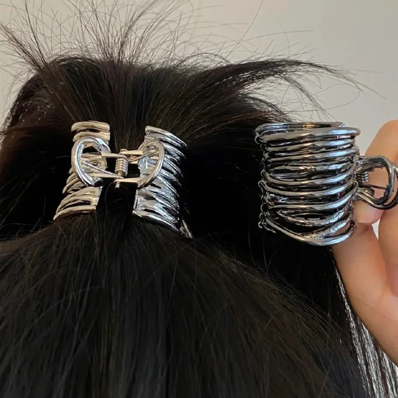 Clip de cola de caballo alta para mujer, pinza de pelo de Metal a la , pinzas para niñas, horquilla fija, pinza, accesorios para el cabello, para la cabeza