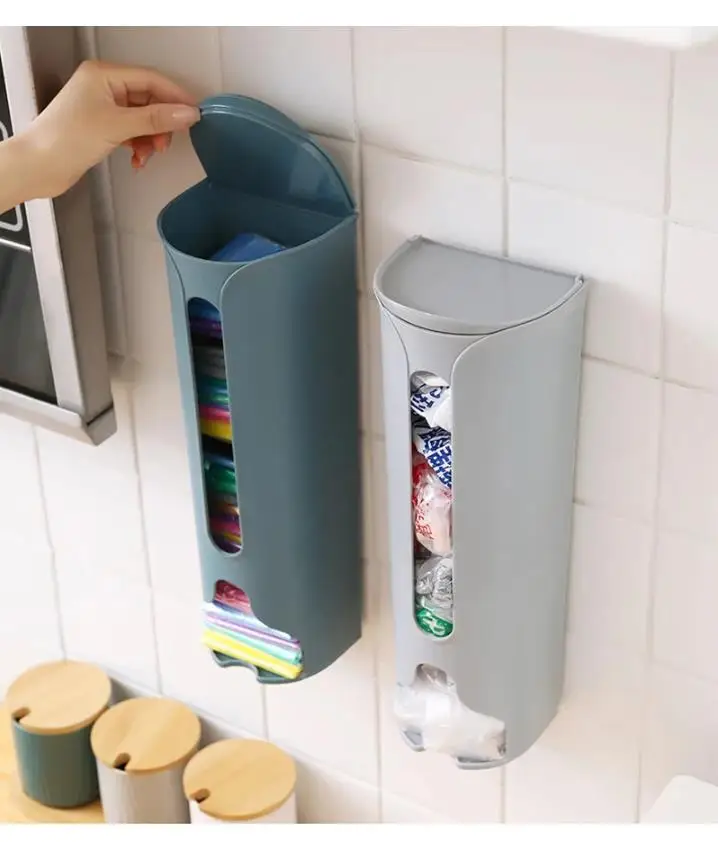 Keuken Plastic Zak Houder Organizer Muur Opknoping Vuilniszak Opbergdoos Badkamer Vuilniszak Emmer Dispenser Keuken Accessoire