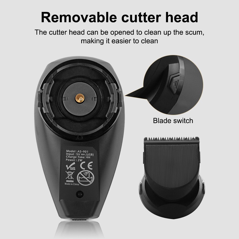 Maquinilla eléctrica para cortar el pelo para bebé, rotación de 360 grados, cortadora recargable por USB, afeitadora para bebé, cuidado del bebé, corte de pelo silencioso para niños