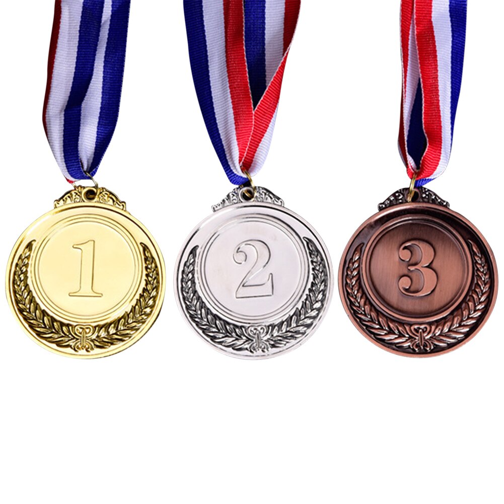 Guld silver brons utmärkelse barn medalj vinnare belöning märke barn spel pris barn barn vinnare medaljer sport dag fest