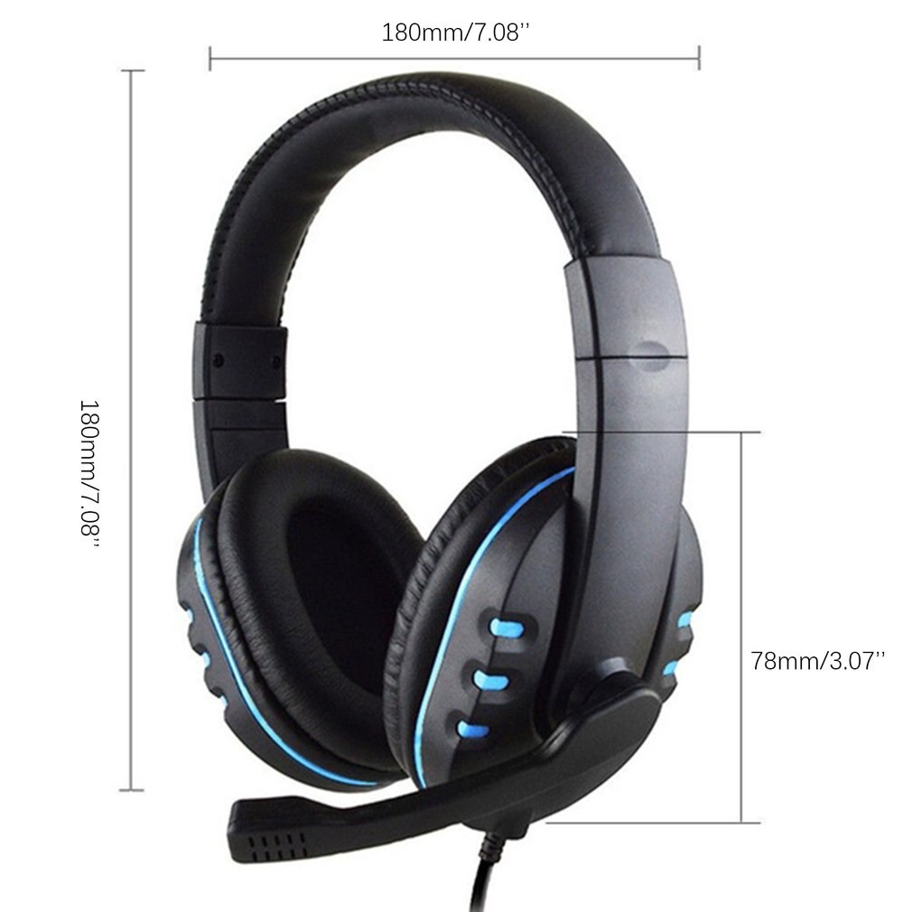 Gaming Headset Stereo Surround Hoofdtelefoon 3.5Mm Wired Mic Voor PS4 Laptop Voor Xbox Een Gamer Hoofdtelefoon