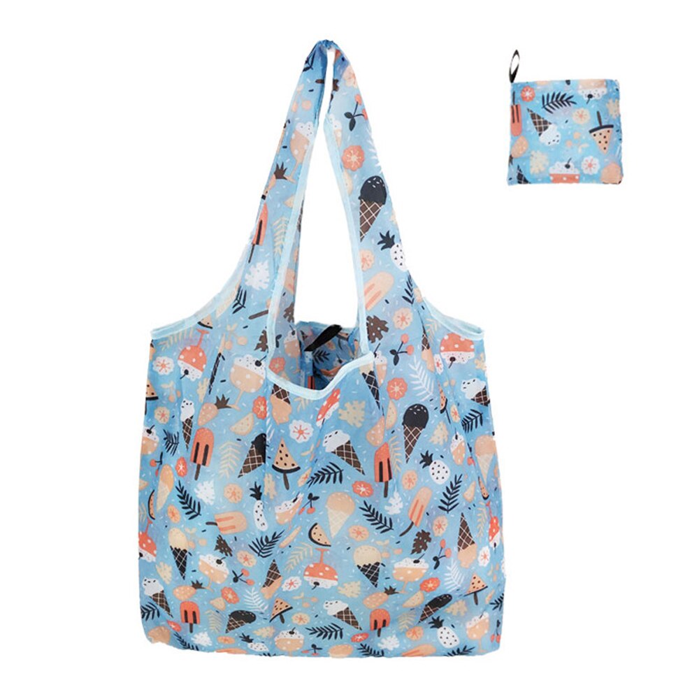 Large Folding Reusable Shopping Bags For Groceries Eco-Friendly Tote Fruits Vegetables Storage HandBags Ladies Shoulder Bag: A7