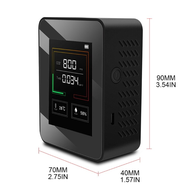 Co2 meter luchtmonitor koolstofdioxidesensor  co2 detector