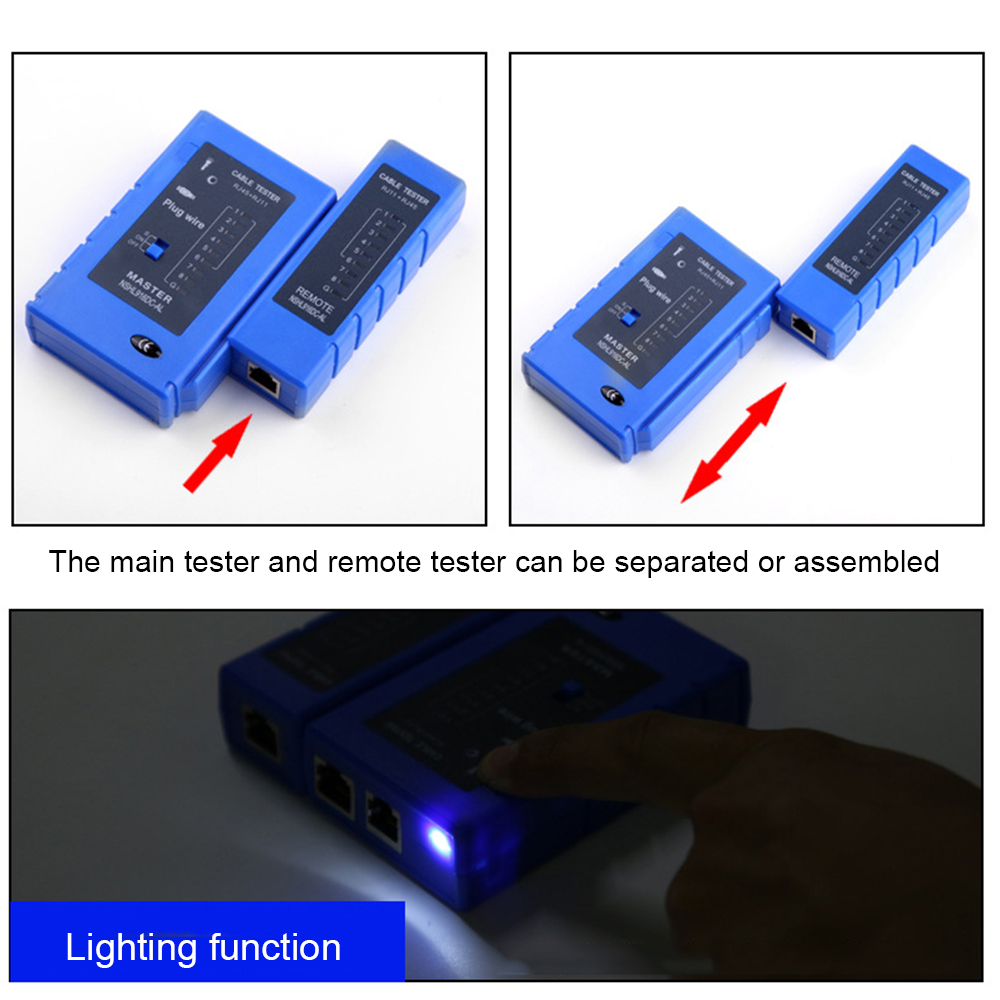 Xintylink verkko  rj45 testeri mikro usb kaapeli kaksi virtalähde lanka työkalu  rj11 rj12 8p 6p linja puhelin ethernet sarjatesti