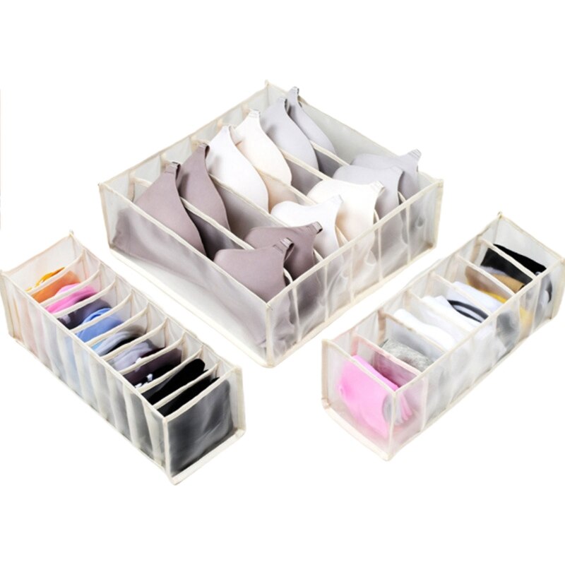 Drawer Dividers, Drawer Divider Organizers 5PCS DIY Plastic Grid Adjustable Plastic Divider Household Storage Makeup: D--White