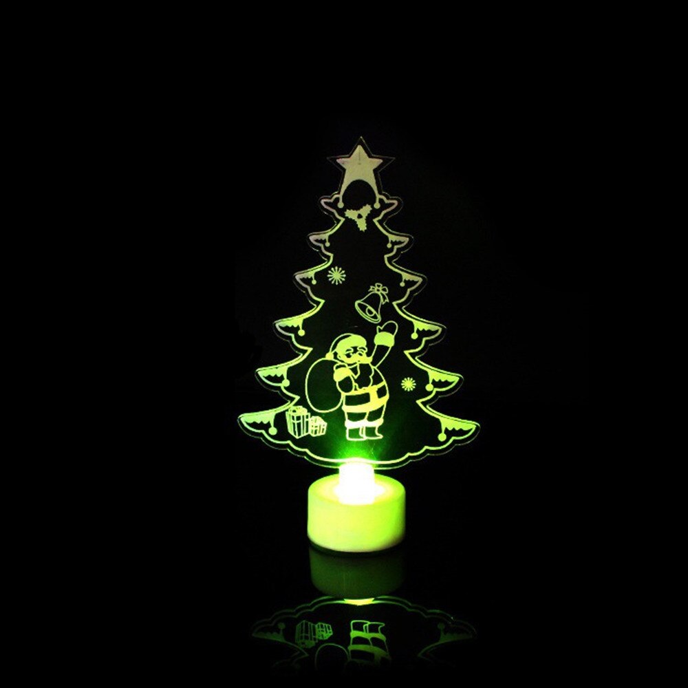 Árbol de Navidad que cambia de Color, luz LED de fibra óptica de colores, Mini árbol de Navidad con estrella superior, decoración de Navidad alimentada por batería: tree