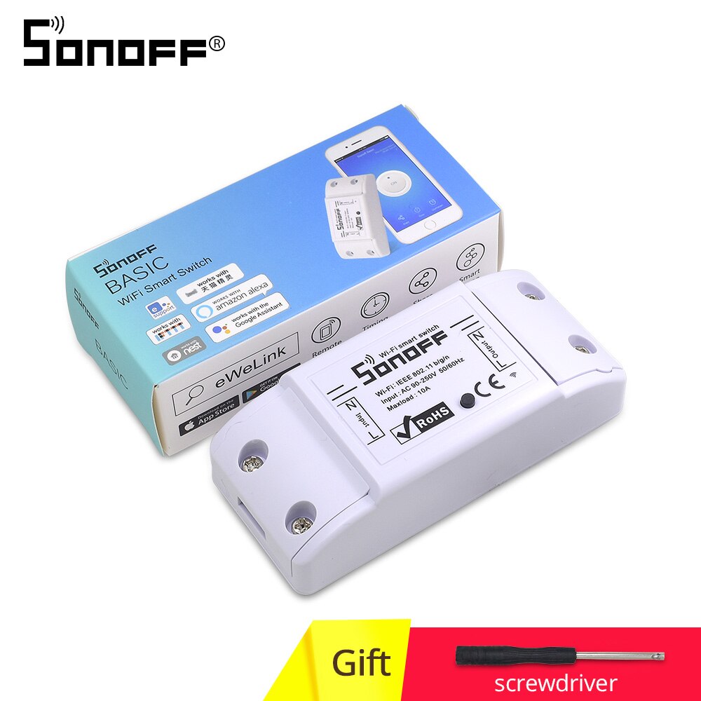 SONOFF S26/Mini/Basic Switch WiFi Smart Socket EU/UK/CN/AU/US/IL/CH/IT/BR Wireless Plug Smart Home Work With Alexa Google Home: sonoff basic