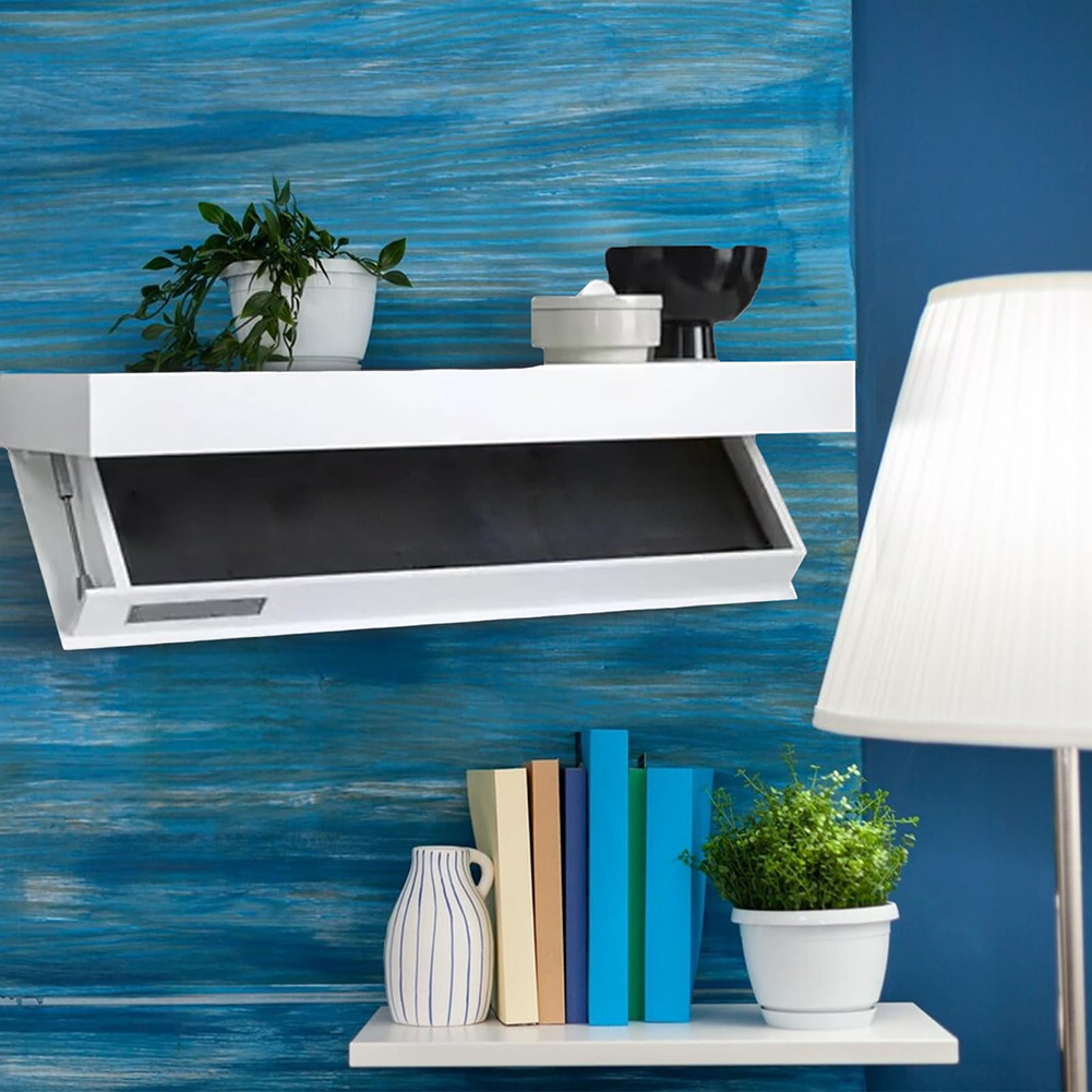 Houten verborgen zwevende plank met geheim compartiment Vitrinekastrek Aan de muur gemonteerde verborgen planken voor woondecoratie