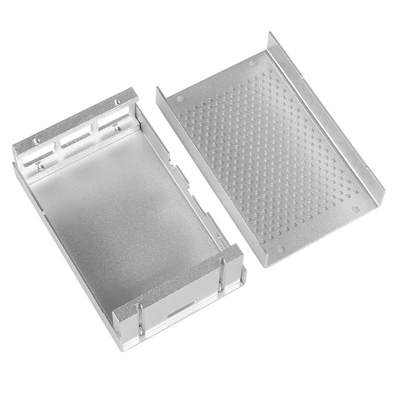 S ROBOT Raspberry Pi 3 Model B Aluminum Case Silver Cooling Box Shell Suitable for Raspberry Pi 3B+ Pi3 3B Plus Enclosure RPI156