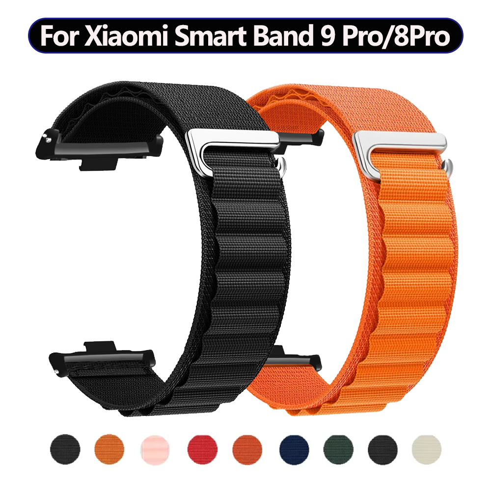 Correa de nailon para reloj inteligente Xiaomi Mi Band 9 Pro/8 Pro, pulsera deportiva para Redmi Watch 5 4, accesorios