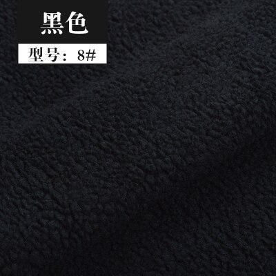 Tissu molletonné peluche poupée tissu velours tissu bricolage main coquille matériel Science 150*50cm: 8 Black