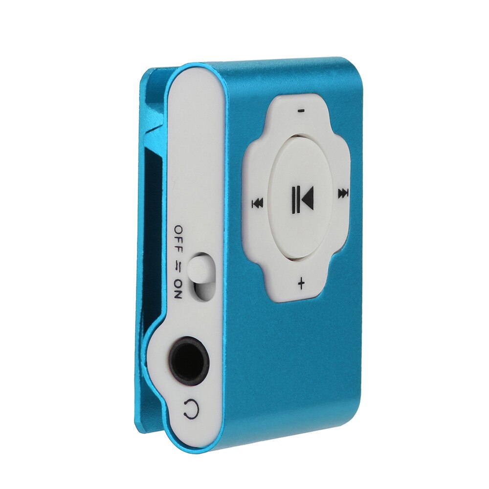 Mini reproductor de Mp3 Usb portátil, compatible con tarjeta Micro Sd, Tf, 32gb, deporte, música, multimedia, Mp3, Bluetooth, Radio, Fm, Usb, reproductor de Mp3: Azul