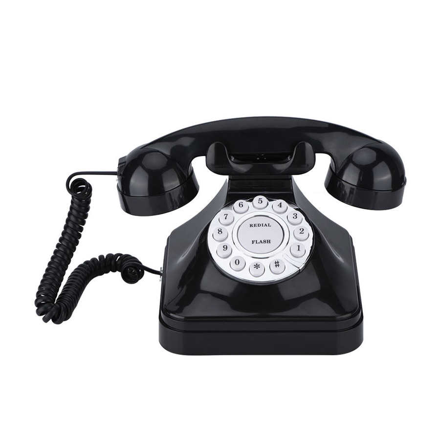 WX-3011 Retro Telefoon Vintage Zwart Multifunctionele Plastic Huistelefoon Retro Draad Vaste Telefoon Voor Home Office Gebruik