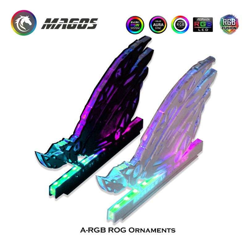 RGB Hand-Made Ornaments Gamers Gamer DIY Computer Case,ROG Brand Faith , Modding Mechanical Eye M/B 5V ARGB SYNC