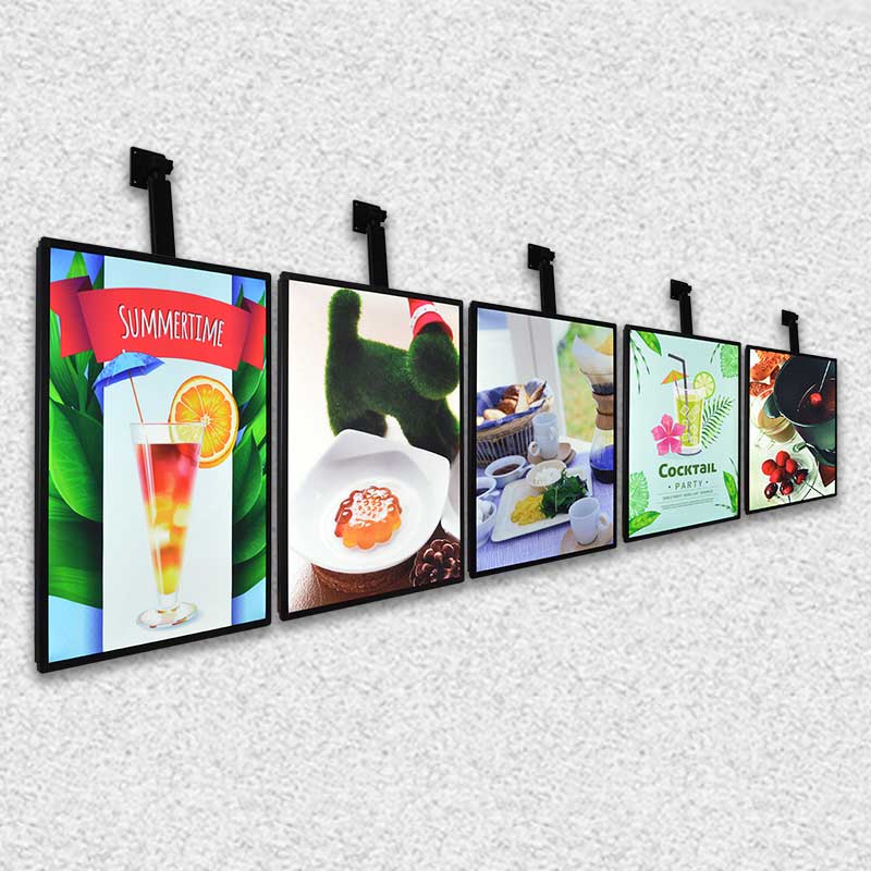 Cartel publicitario con luz led para colgar en restaurante, comida rápida, estadio
