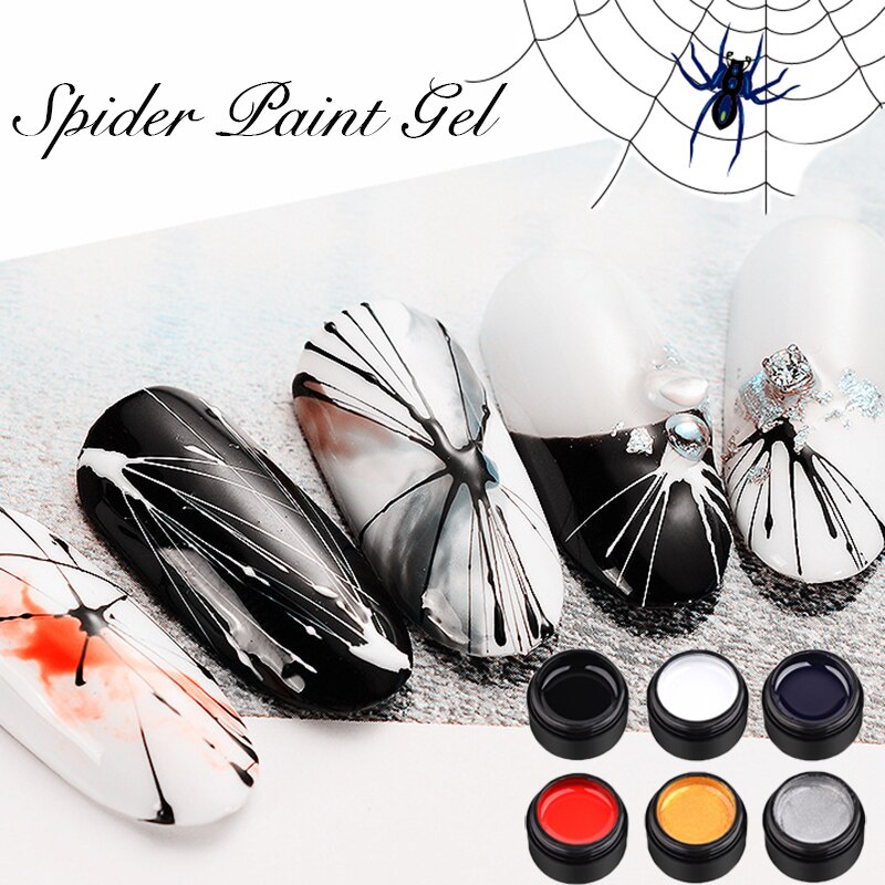5 Ml Nail Spider Gel Verf Nail Art Kleur Uv Gel Polish Losweken Tekening Hybrid Vernissen Nagellak Manicure lak Permanant